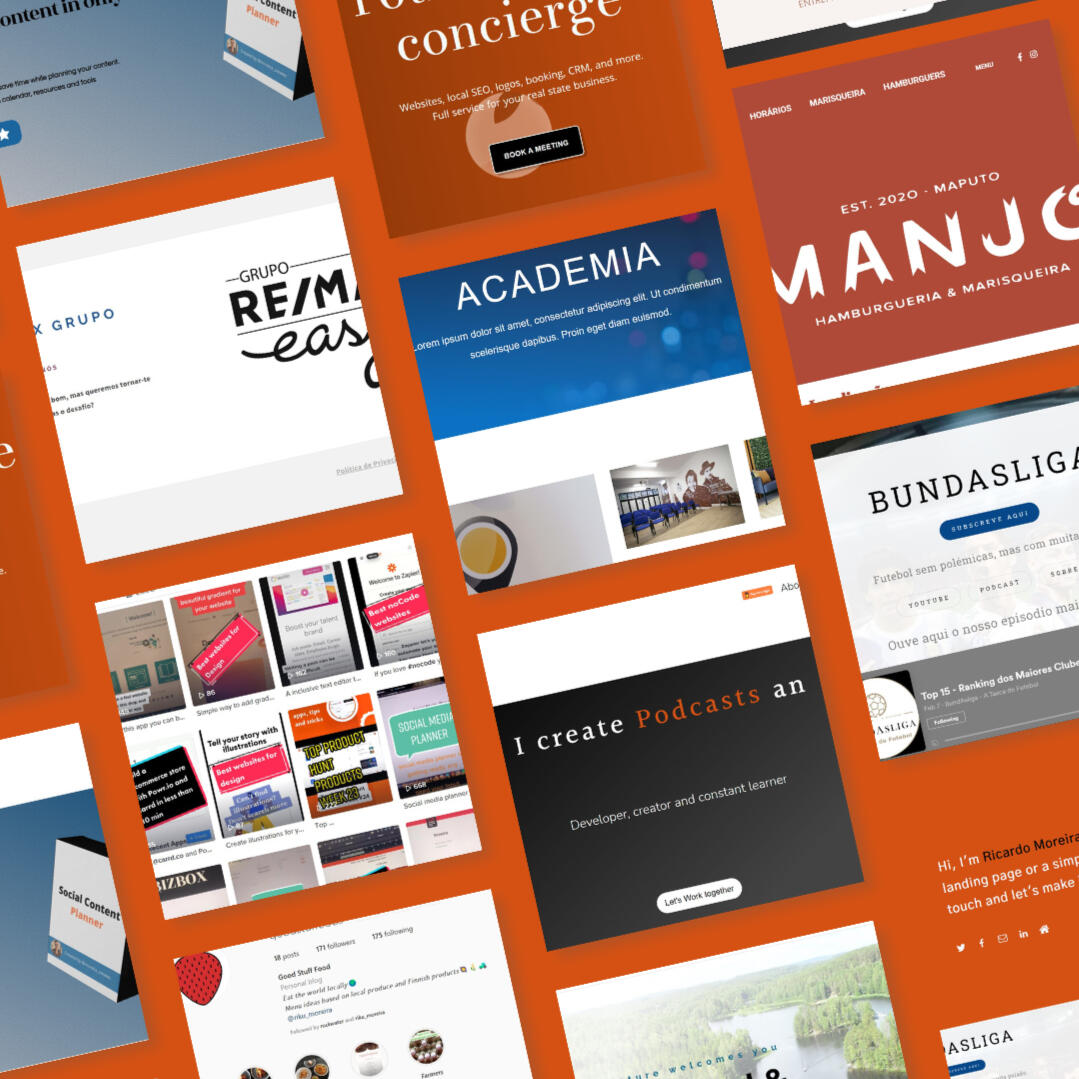 Portfolio of websites