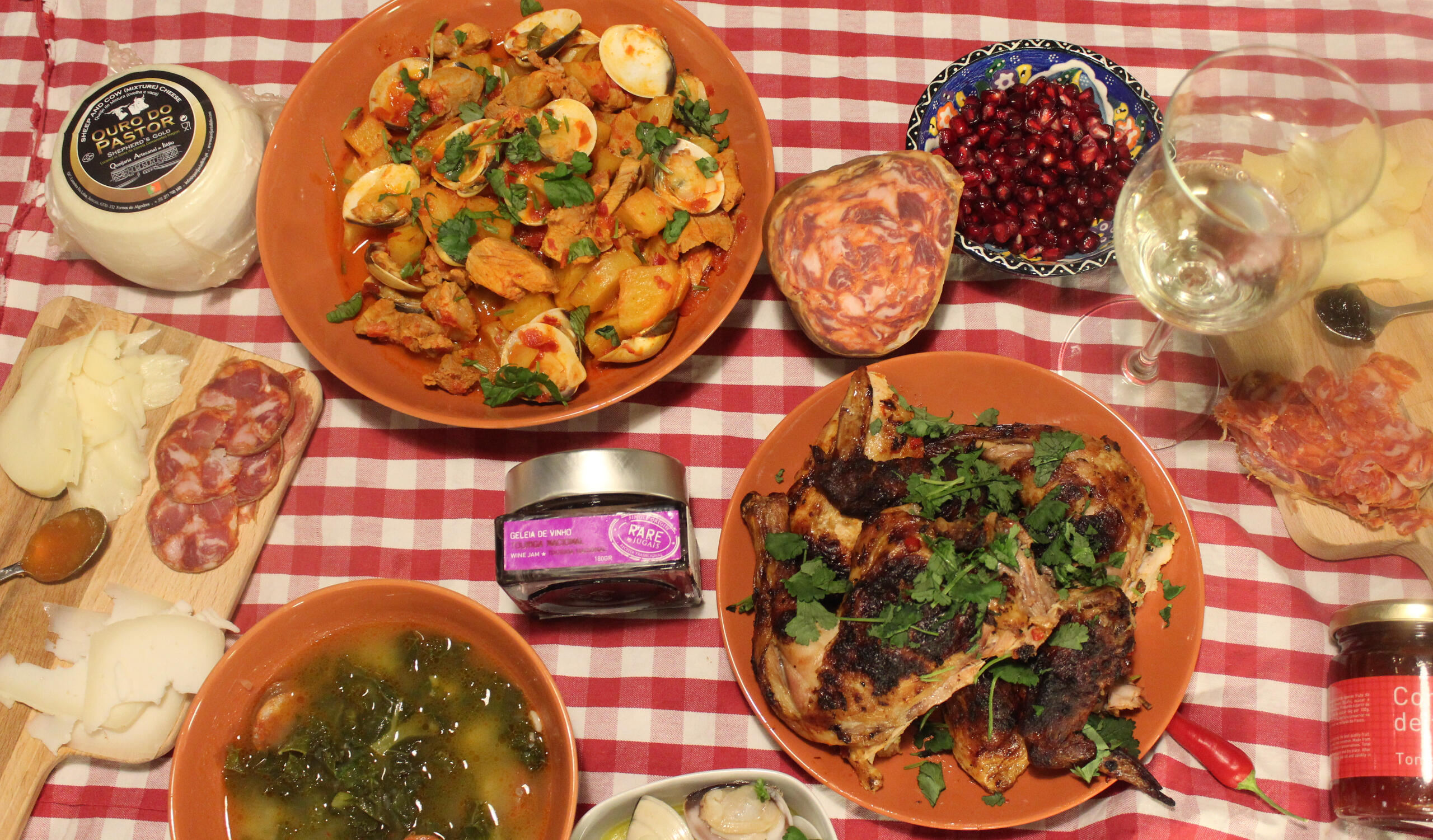 table with food